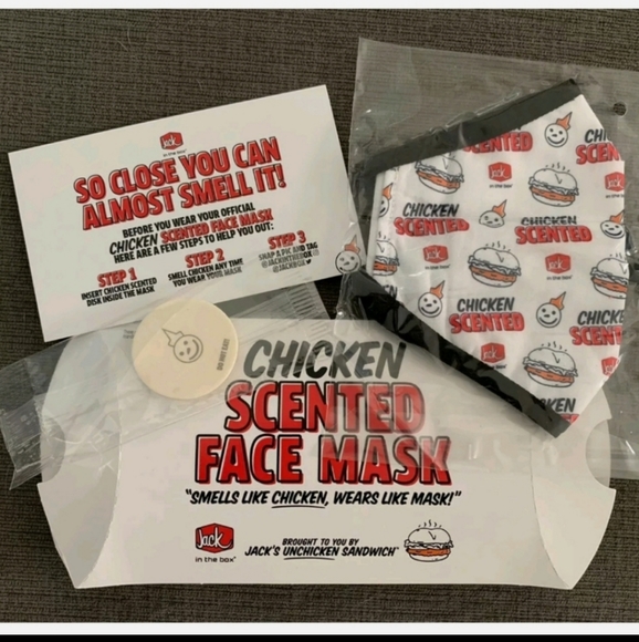 Jack in the Box Chicken Scented Face Mask RARE - Picture 3 of 4